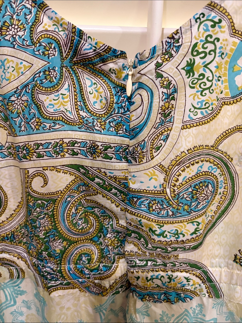 Chan Luu Cream Dress with Aqua and Green Floral Print. Size small.NWT - Picture 6 of 6